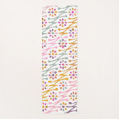 ボホボタニカルイラストレーションパタカラフルーン ヨガマット (正面)