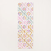 ボホボタニカルイラストレーションパタカラフルーン ヨガマット (裏面)