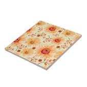 ボホボタニカルウォーターカラーオレンジクリームフローラ タイル (側面)