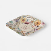 ボホボタニカルウォーター色ワイルドフラワー結婚ズ ペーパープレート (傾斜あり)