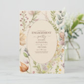 ボホボタニカルウォーター色ワイルドフラワー結婚ズ 招待状 (スタンド正面)