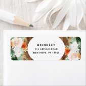 ボホボタニカルウ素朴ッドフローラ差出人住所 ラベル (インサイチュ)