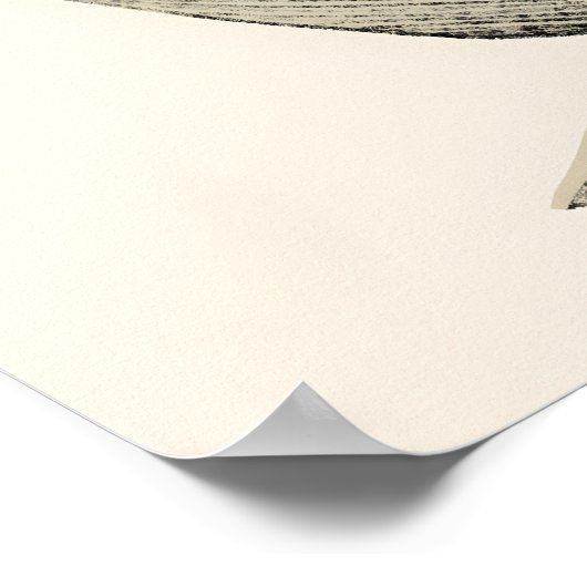 ボホボタニカルガーデンニュートラルフローライラスト ポスター (角)