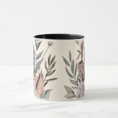 ボホボタニカルガーデンフローライラストレーション マグカップ (中央)