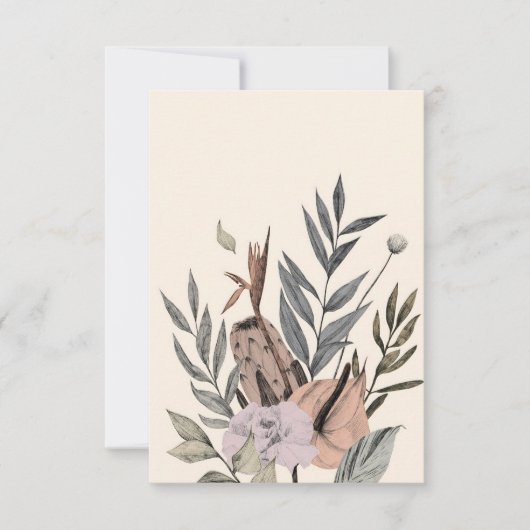 ボホボタニカルガーデン – フローライラストレーション サンキューカード (正面)