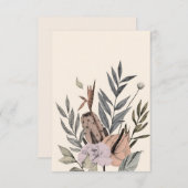 ボホボタニカルガーデン – フローライラストレーション サンキューカード (正面/裏面)