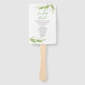 ボホボタニカルグリーンウォーター葉カラー ハンドファン (正面)