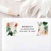 ボホボタニカルグリーンリーフローラ差出人住所 ラベル (インサイチュ)