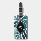 ボホボタニカルコンブモノグラム水彩マティス ラゲッジタグ (正面縦)