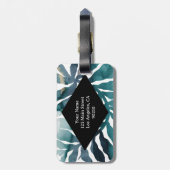 ボホボタニカルコンブモノグラム水彩マティス ラゲッジタグ (裏面縦)