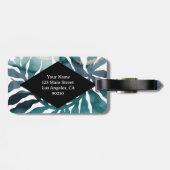 ボホボタニカルコンブモノグラム水彩マティス ラゲッジタグ (裏面横)