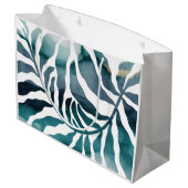 ボホボタニカルコンブ植物水彩マティス ラージペーパーバッグ (裏面アングル)