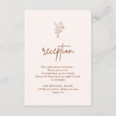 ボホボタニカルテラコッタウェディングレセプション エンクロージャーカード (正面)