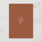 ボホボタニカルテラコッタウェディングレセプション エンクロージャーカード (裏面)