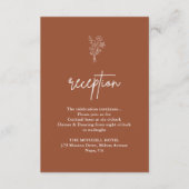 ボホボタニカルテラコッタウェディングレセプション エンクロージャーカード (正面)