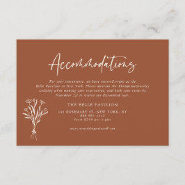 ボホボタニカルテラコッタ結婚ズ宿泊施設 エンクロージャーカード