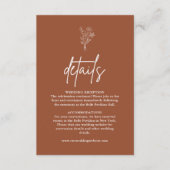 ボホボタニカルテラコッタ結婚ズ詳細 エンクロージャーカード (正面)