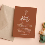 ボホボタニカルテラコッタ結婚ズ詳細 エンクロージャーカード