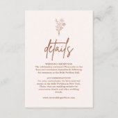 ボホボタニカルテラコッタ結婚ズ詳細 エンクロージャーカード (正面)