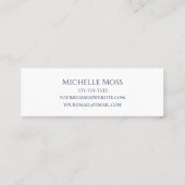 ボホボタニカルデイジートレンディーネイビーブルー スキニー名刺 (裏面)