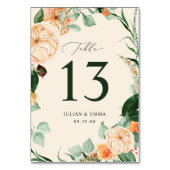 ボホボタニカルパステルピーチグリーンリーカスタムフローラ テーブルナンバー (裏面)