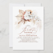 ボホボタニカルフローラテラコッタブライダルシャワー 招待状 (正面)