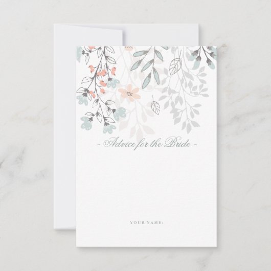 ボホボタニカルブライダルシャワーアドバイスフォーザブライド 招待状 (正面)