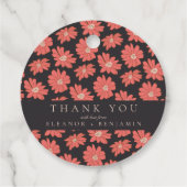 ボホボタニカルブラックレッドカスタムウェディングありがとう フェイバータグ (裏面)