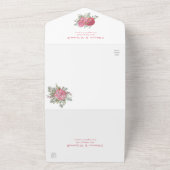 ボホボタニカルプロテアユーカリ結婚ス オールインワン招待状 (外側)