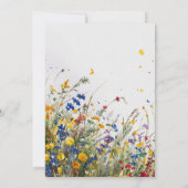 ボホボタニカルワイルドフラワーズ40歳の誕生日 招待状 (裏面)