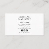 ボホボタニカルワイルドフラワーフローラ庭師 名刺 (裏面)