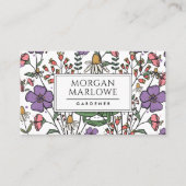 ボホボタニカルワイルドフラワーフローラ庭師 名刺 (正面)