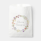 ボホボタニカルワイルドフラワー1st誕生日パーティー フェイバーバッグ (正面)