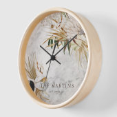 ボホボタニカル大理石ファミリー名成立年 壁時計 (傾斜)