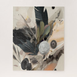 ボホボタニカル抽象芸術ミニマ自然リスト ジグソーパズル