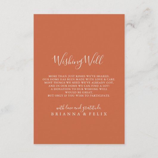 ボホボタニカル秋のフローラ結婚の願い井戸 エンクロージャーカード (正面)