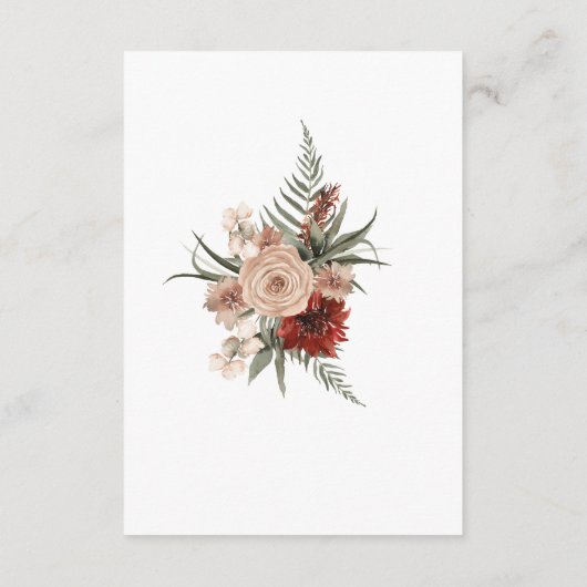 ボホボタニカル秋のフローラ結婚の願い井戸 エンクロージャーカード (裏面)