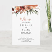 ボホボタニカル秋フローラ折り結婚返し プログラム (正面)