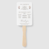 ボホボタニカル結婚式 プログラムファン ハンドファン (裏面)