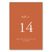 ボホボタニカル結婚秋 テーブルナンバー (正面)