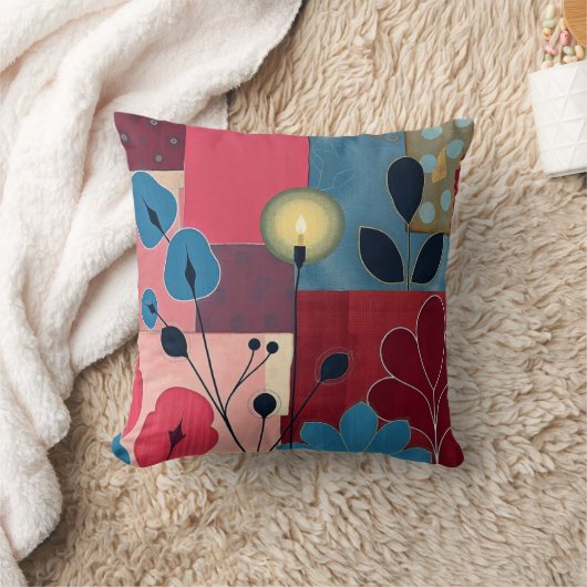 ボホボタニカル装飾用クッションコージーフローラクッション クッション (ブランケット)