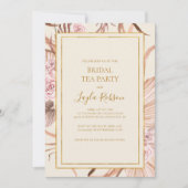 ボホボタニカル |ほこりっぽいバラブライダルティーパーティー 招待状 (正面)