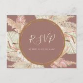 ボホボタニカル |ほこりっぽいバラメニューRSVPポストカード ポストカード (正面)