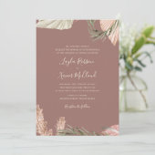 ボホボタニカル |バラシンプル伝統的結婚の 招待状 (スタンド正面)