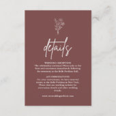 ボホボタニックマウヴ結婚ズ詳細 エンクロージャーカード (正面)