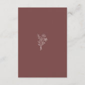 ボホボタニックマウヴ結婚ズ詳細 エンクロージャーカード (裏面)