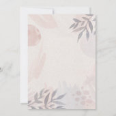 ボホボタニ葉カルピンクブルーウォーター結婚カラー 招待状 (裏面)