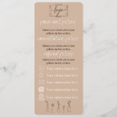 ボホボトル | 花 | 価格とポリシーメニュー メニュー (裏面)