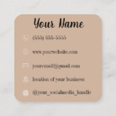 ボホボトル | 花 | 美学 スクエア名刺 (裏面)