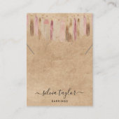 ボホボヘミアンクラフト紙イヤリングネックレスディスプレイ 名刺 (正面)